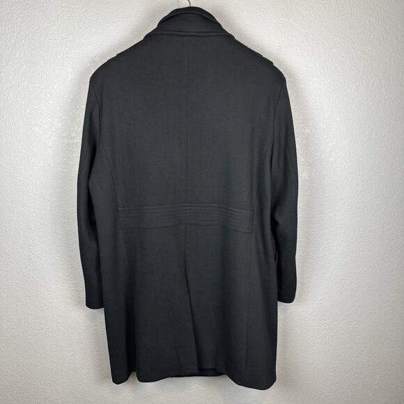 Enzo Tovare Italy Mens Frank Long Car Coat 38 R Black Cotton Blend Classic - Picture 6 of 10